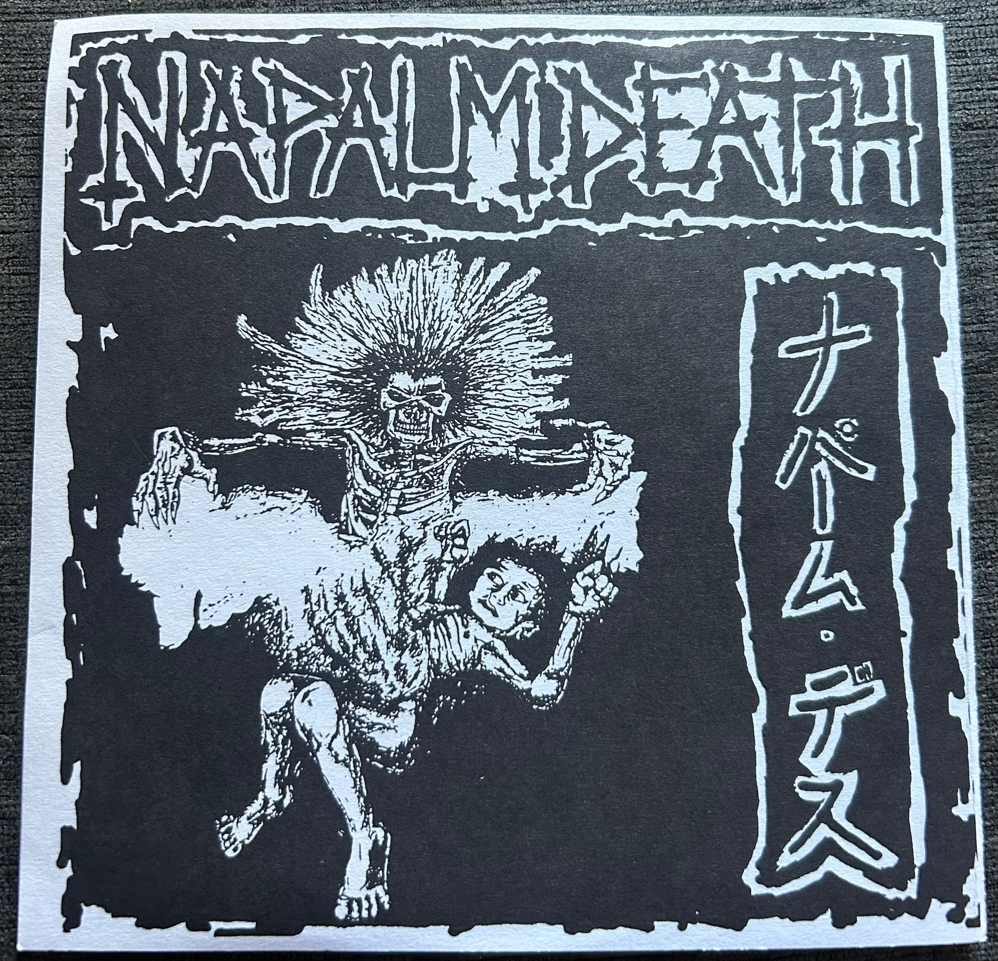 Napalm Death flexi disc with Sob on yellow vinyl