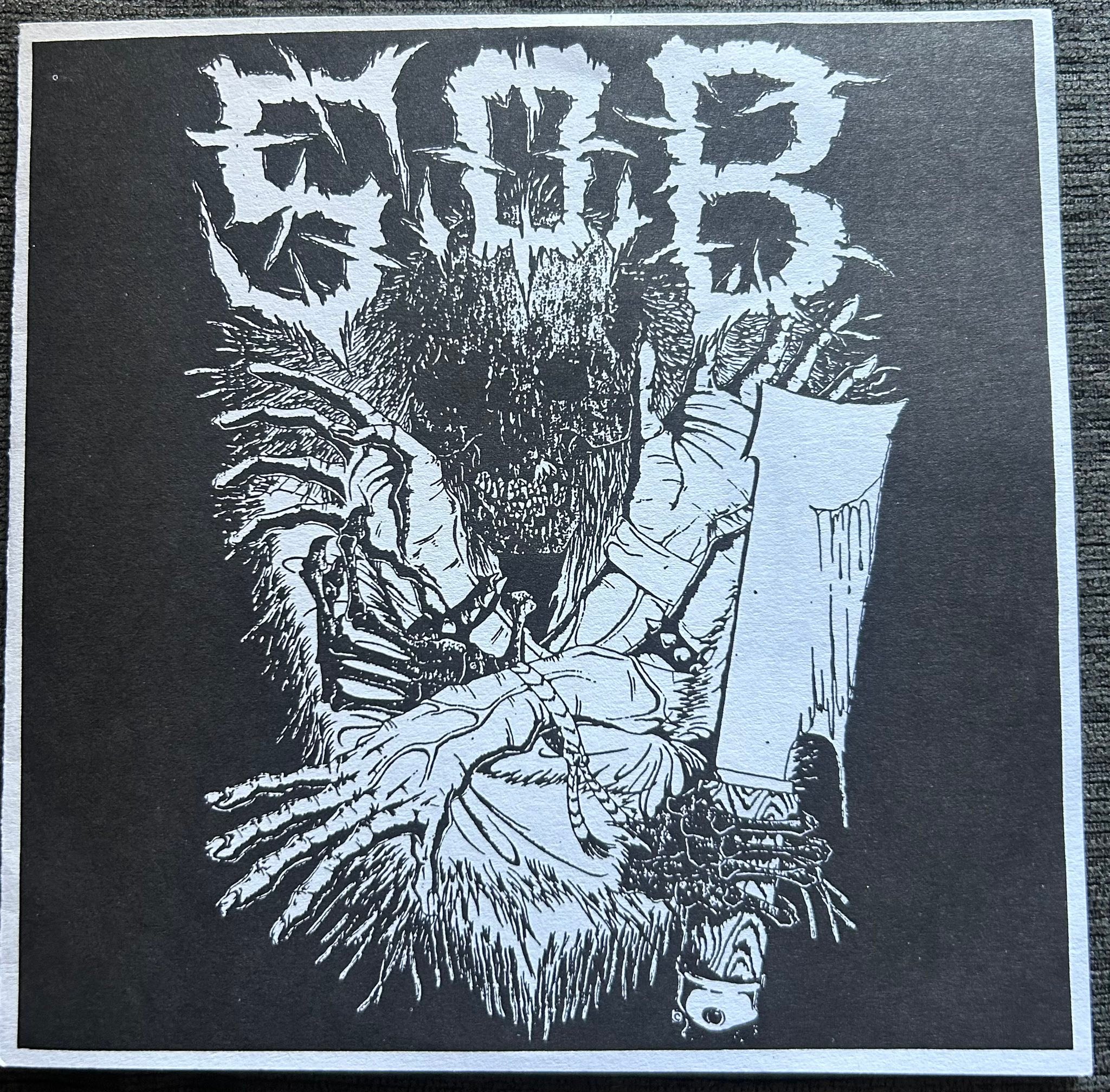 Napalm Death flexi disc with Sob on yellow vinyl