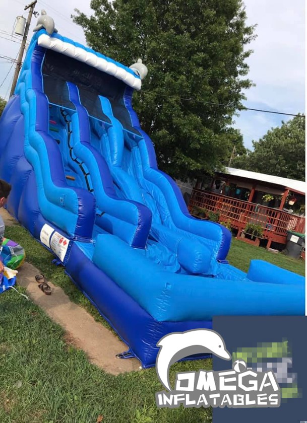 🐬 Dolphin #WaterSlide we made... - Omega Inflatables Factory