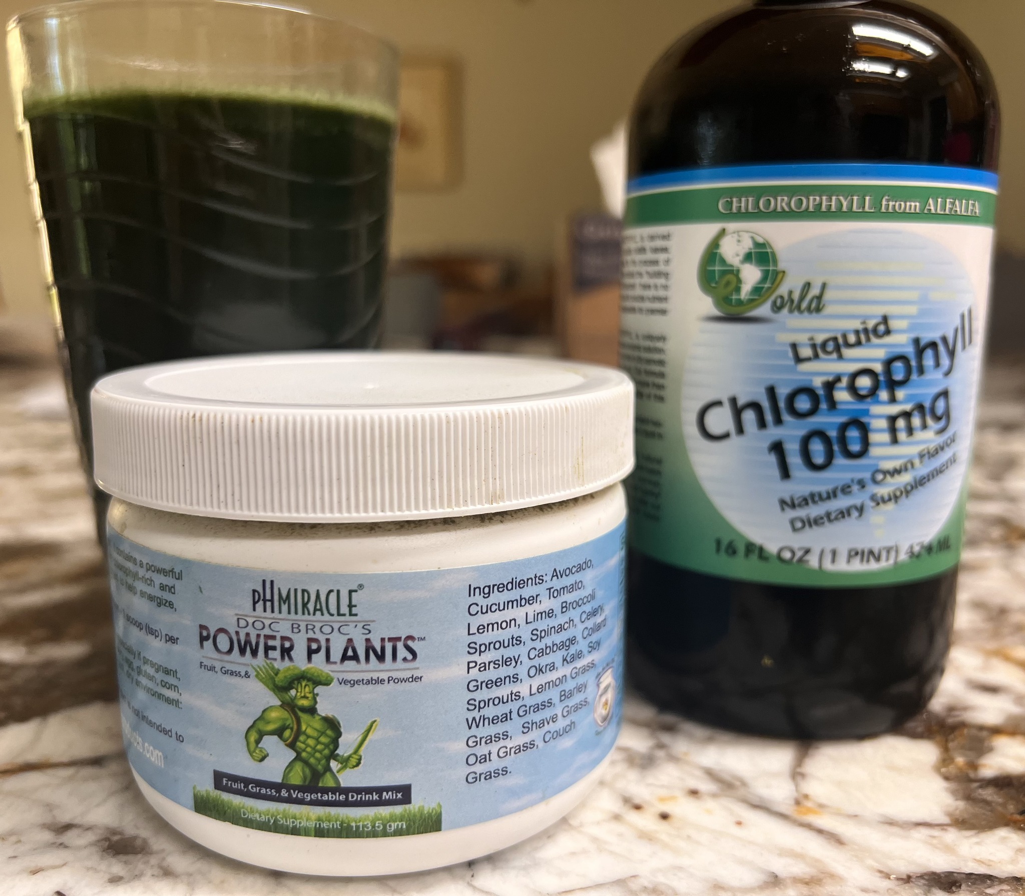 Somebody told me bottled chlorophyll isn