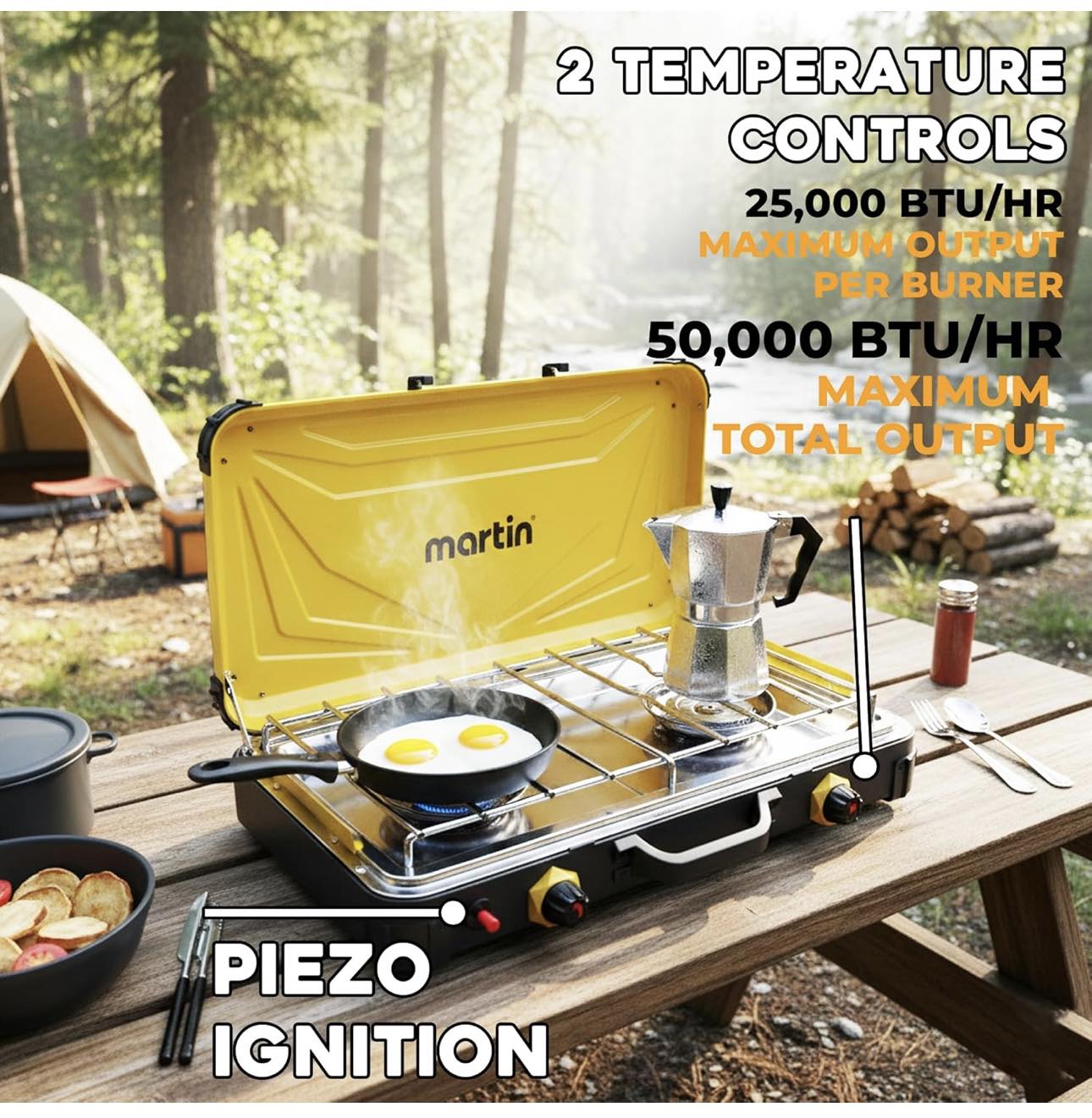Martin ツーバーナーコンロ イエロー Has anyone used the Martin 2 Burner Camp Stove MCS550? How was