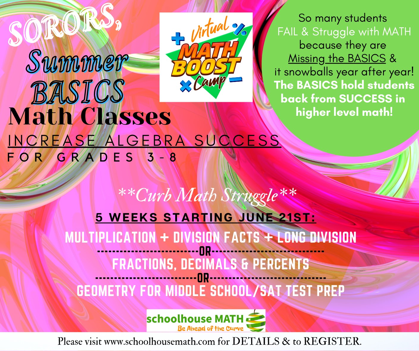 Get a MATH BOOST this SUMMER! - Schoolhouse MATH | Facebook