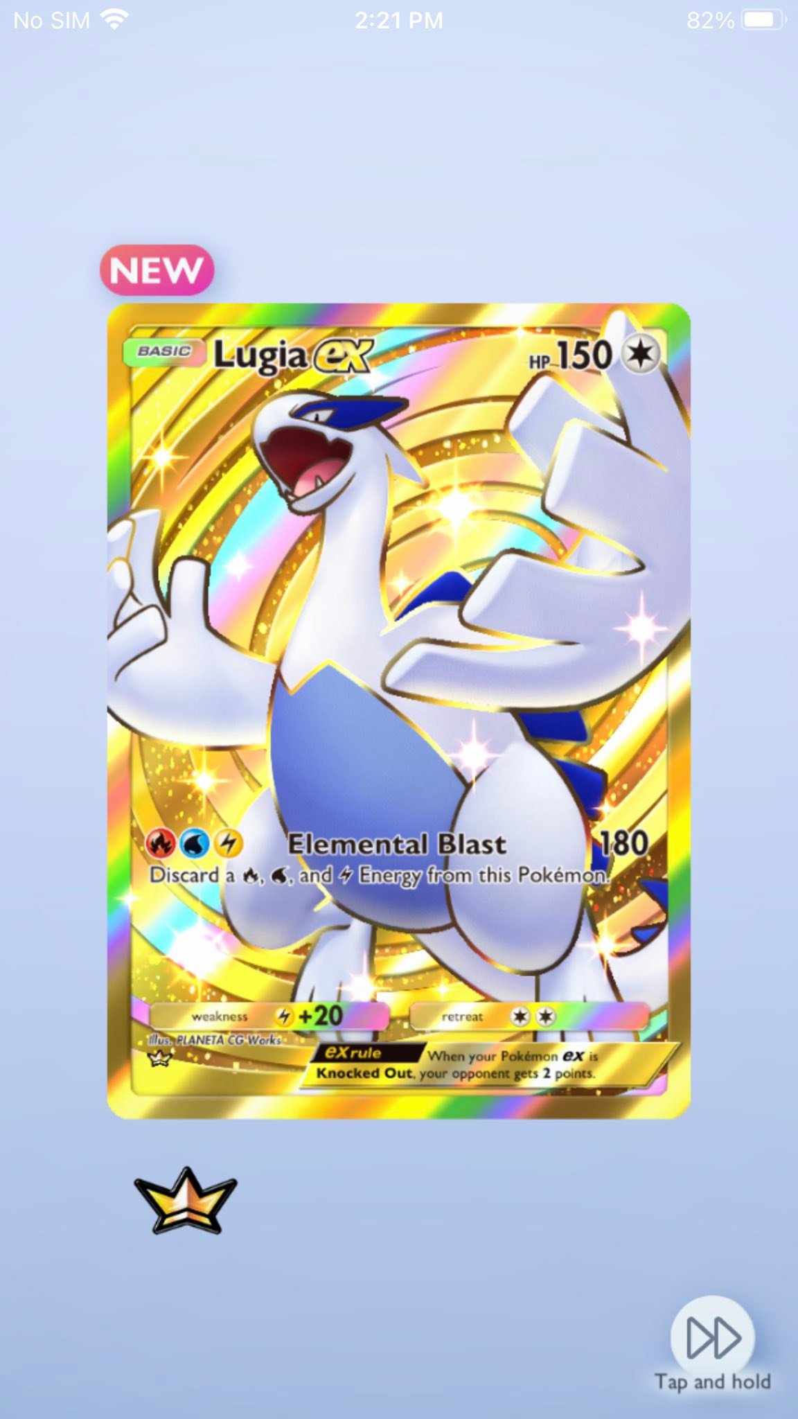 golden lugia pokemon card Gold Metal and a L Energy card attached to Lugia in order to use this attack. Day 1 player pulls 3rd