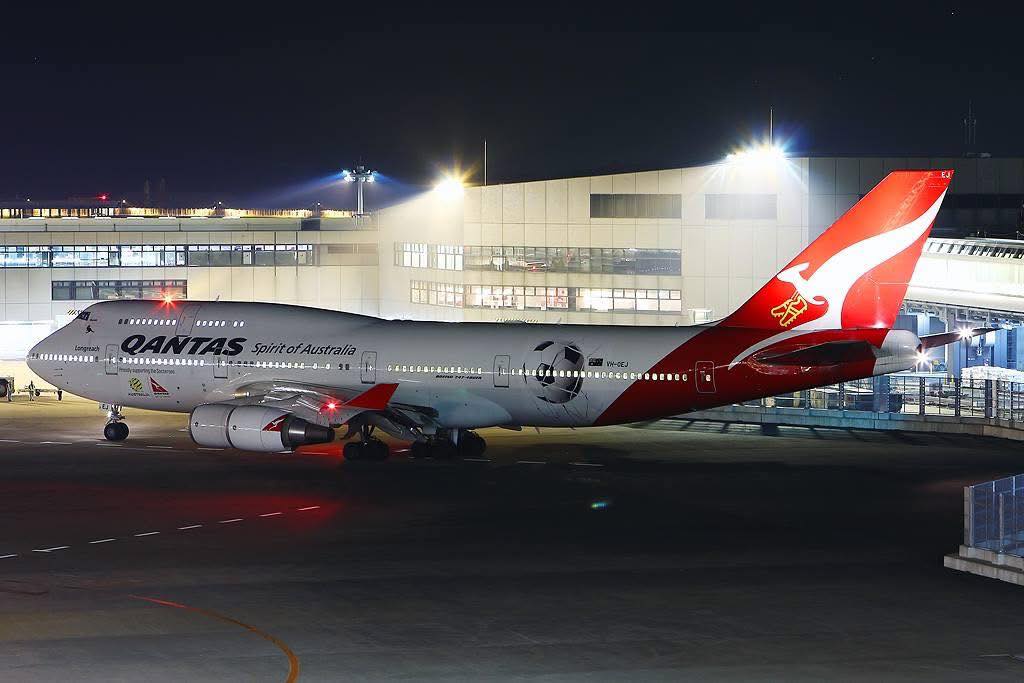 Special painting of Qantas 747 in Japan