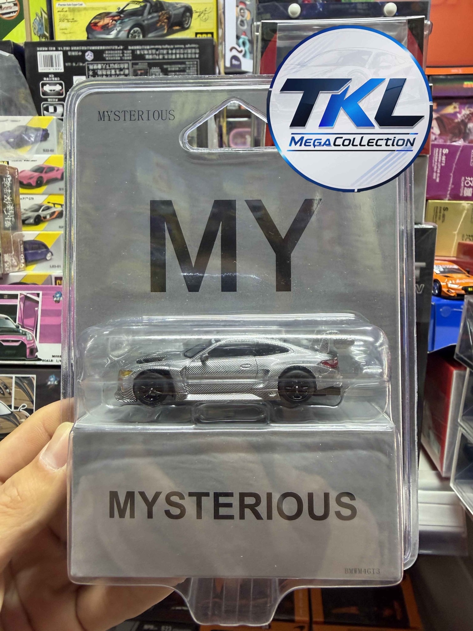 MYSTERIOUS BMW M4 GT3 CARBON SILVER SCALE: 1/64 MATERIAL: DIECAST