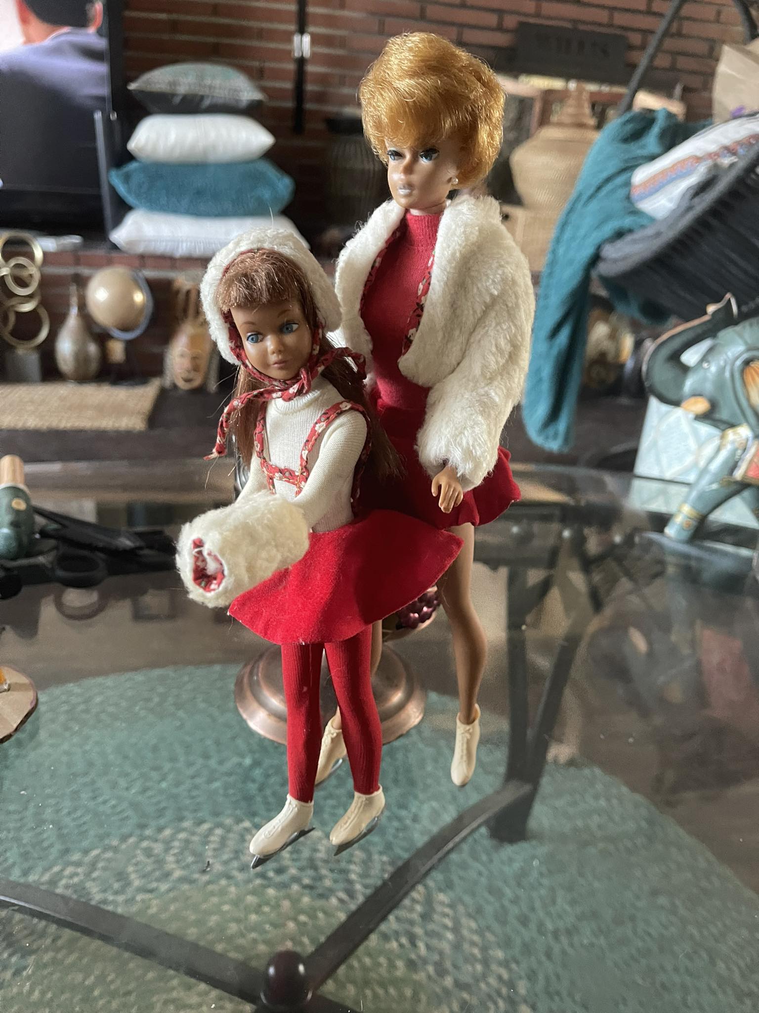 Vintage Barbie in Ice Breaker outfit goes skating