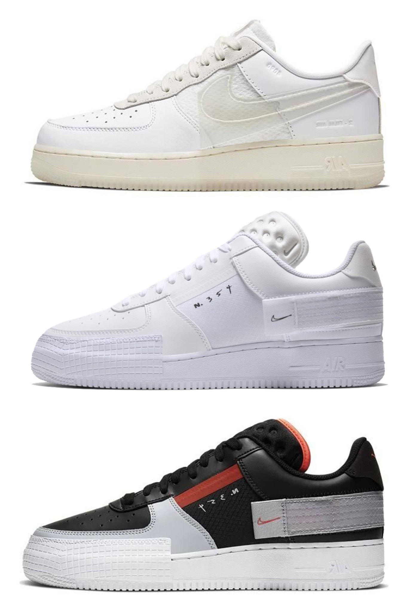 AIR FORCE 1 MID EVO “WHITE / UNIVERSITY RED” & AIR FORCE 1 MID EVO 