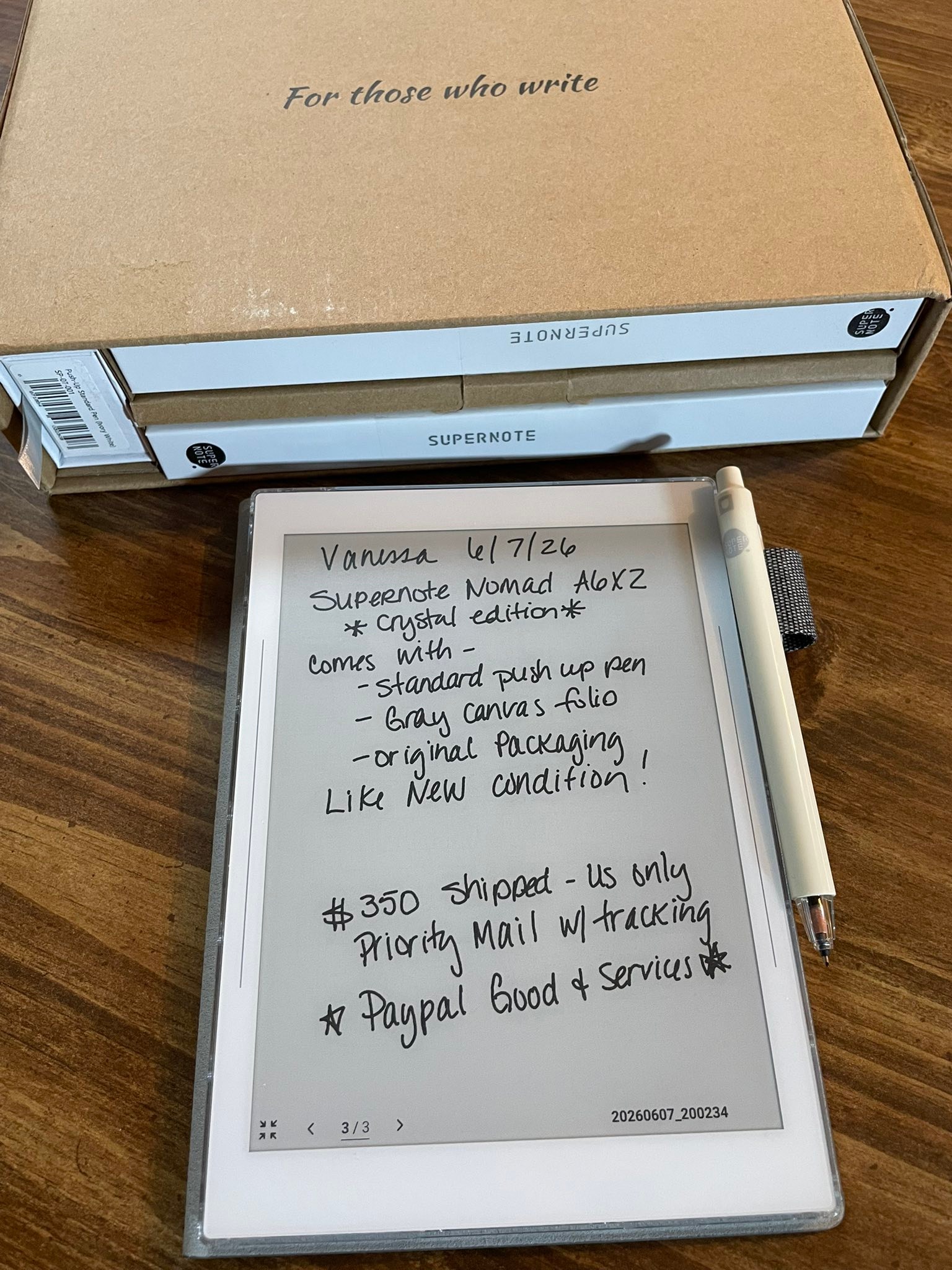 Supernote Nomad A6 X2 Crystal Edition Bundle for Sale - $350 Shipped