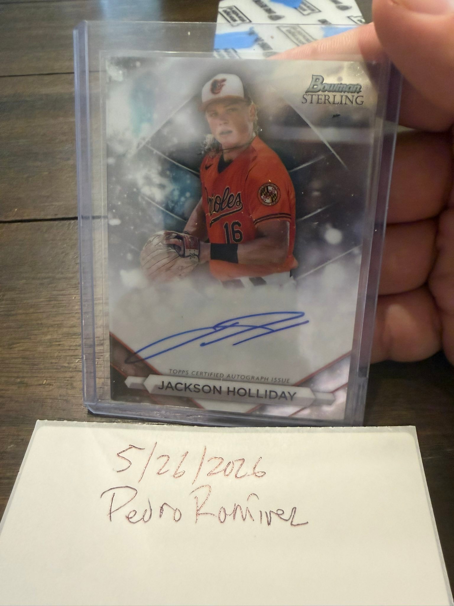 Ethan Holliday 2026 Bowman Chrome 1st auto baseball card