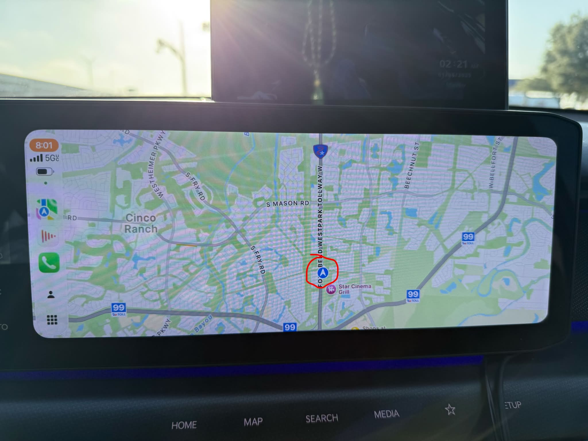 How to restore vehicle icon on Kia EV9 map?