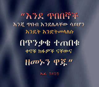 ዘመኑን ዋጁ ሐዋርያው ቅዱስ ጳውሎስ በኤፌሶን ለሚገኙ ምእመናን መጪው ጊዜ ምን እንደሚመስል ከገለጠላቸው በኋላ ...