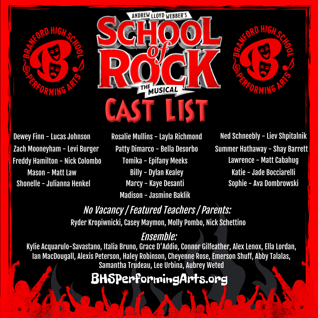 Congratulations to... - Branford High School Performing Arts