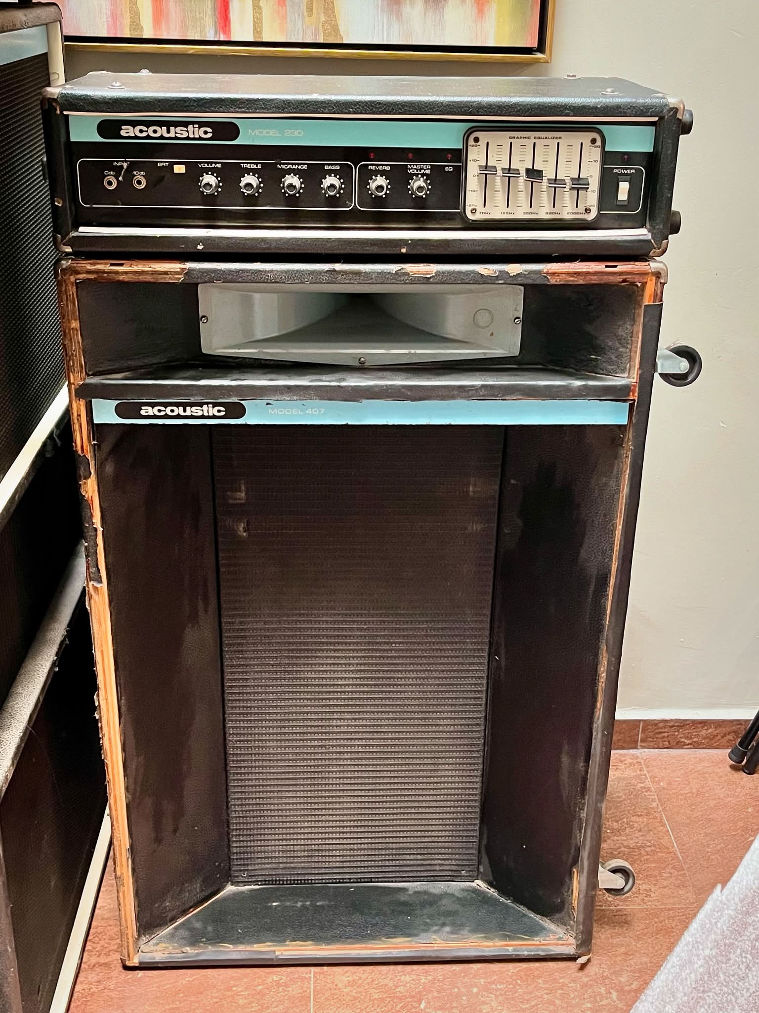 Back in the day with my acoustic 220 head and 406 cabinet That