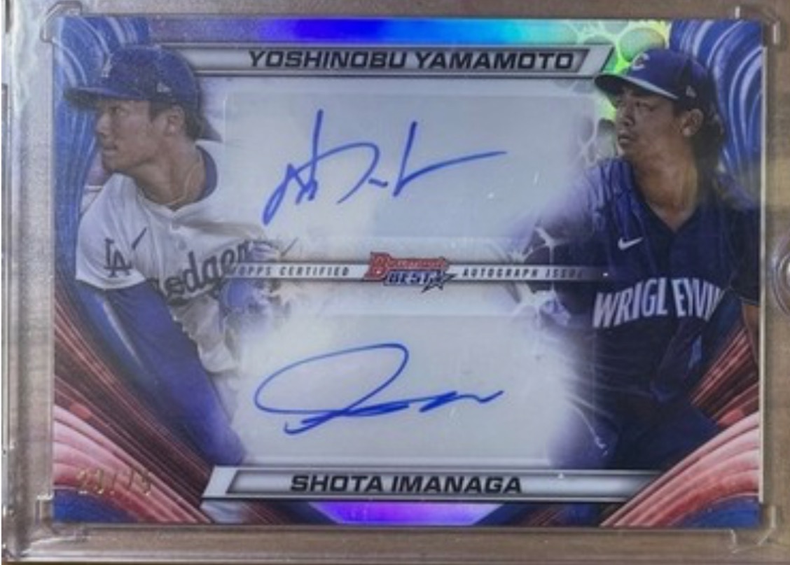 その他 Topps Christopher Daniel Barnes Auto 2024 Bowman's Best Yamamoto Imanaga dual auto substitute for 2025