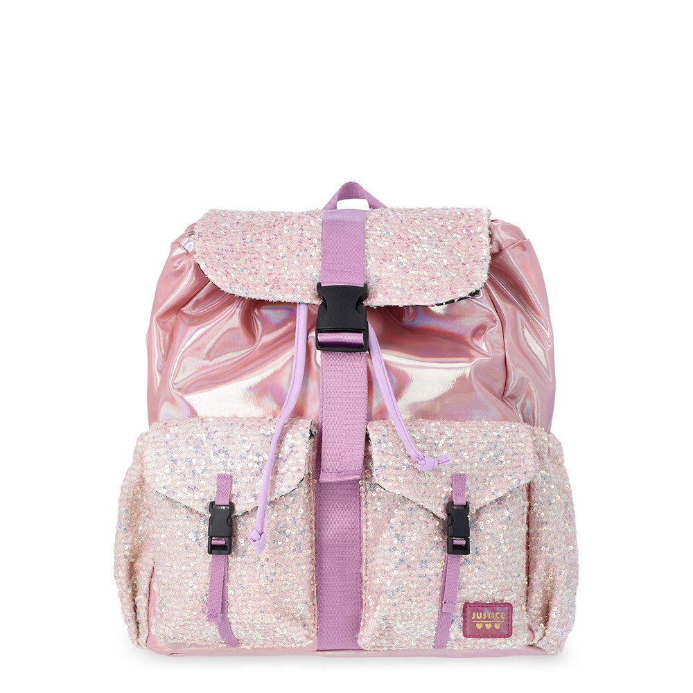 cute justice mini backpacks Glitter Star Backpack  An essential accessory for all fans of DC Comics and the Loungefly brand. Justice Girls' Sequin Rucksack Backpack