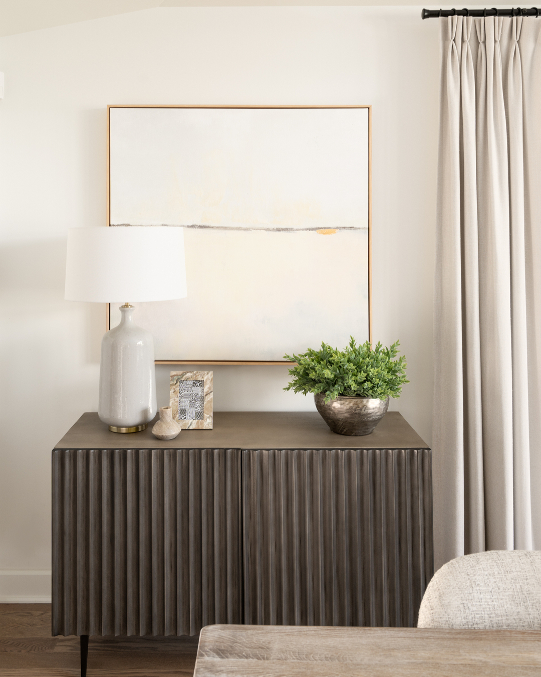 Shop LUX decor - The Gabriel Sideboard features a grey... | Facebook