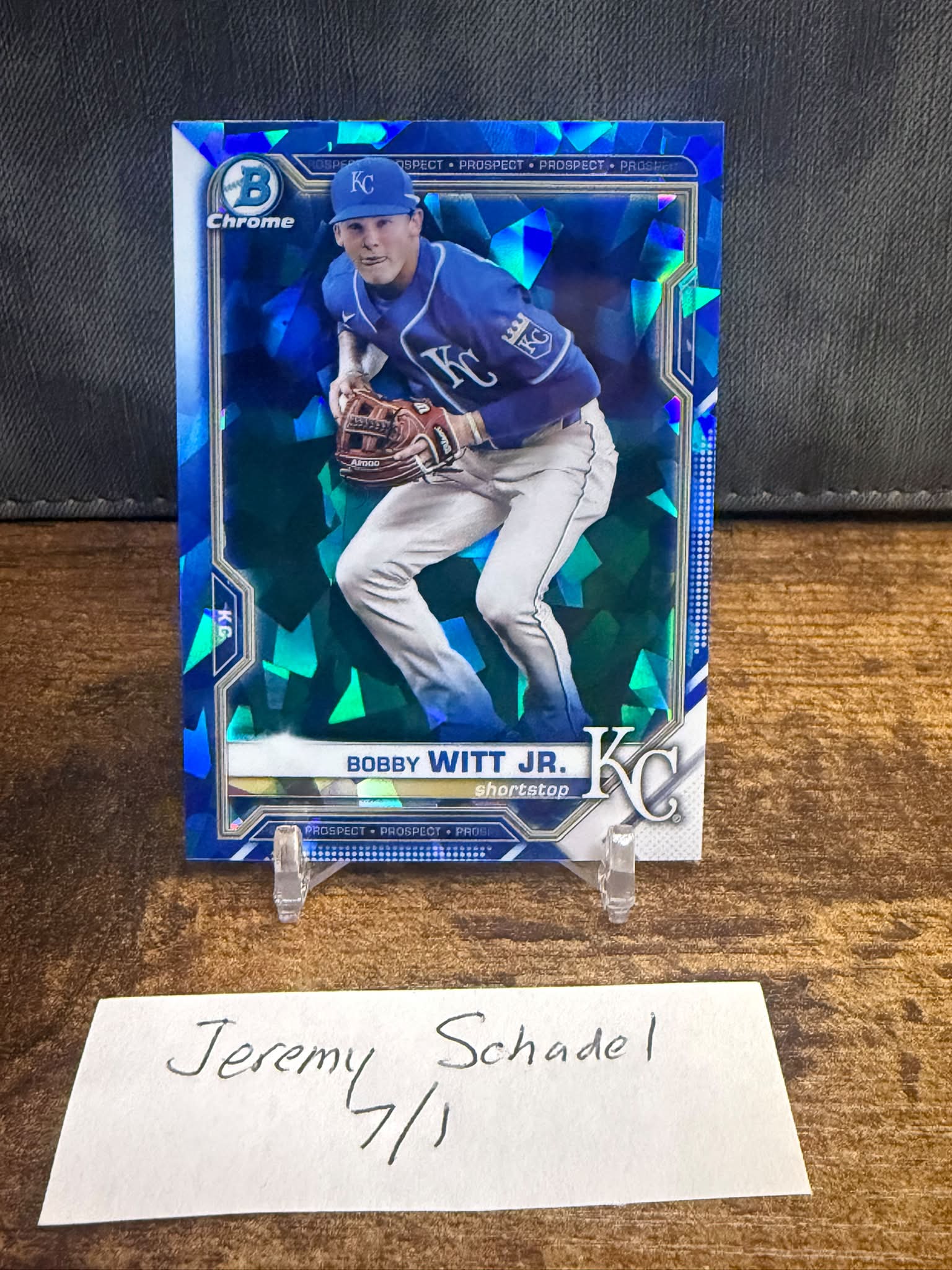 JUST PULLED: Bobby Witt Jr. auto with a FILTHY game-used jersey