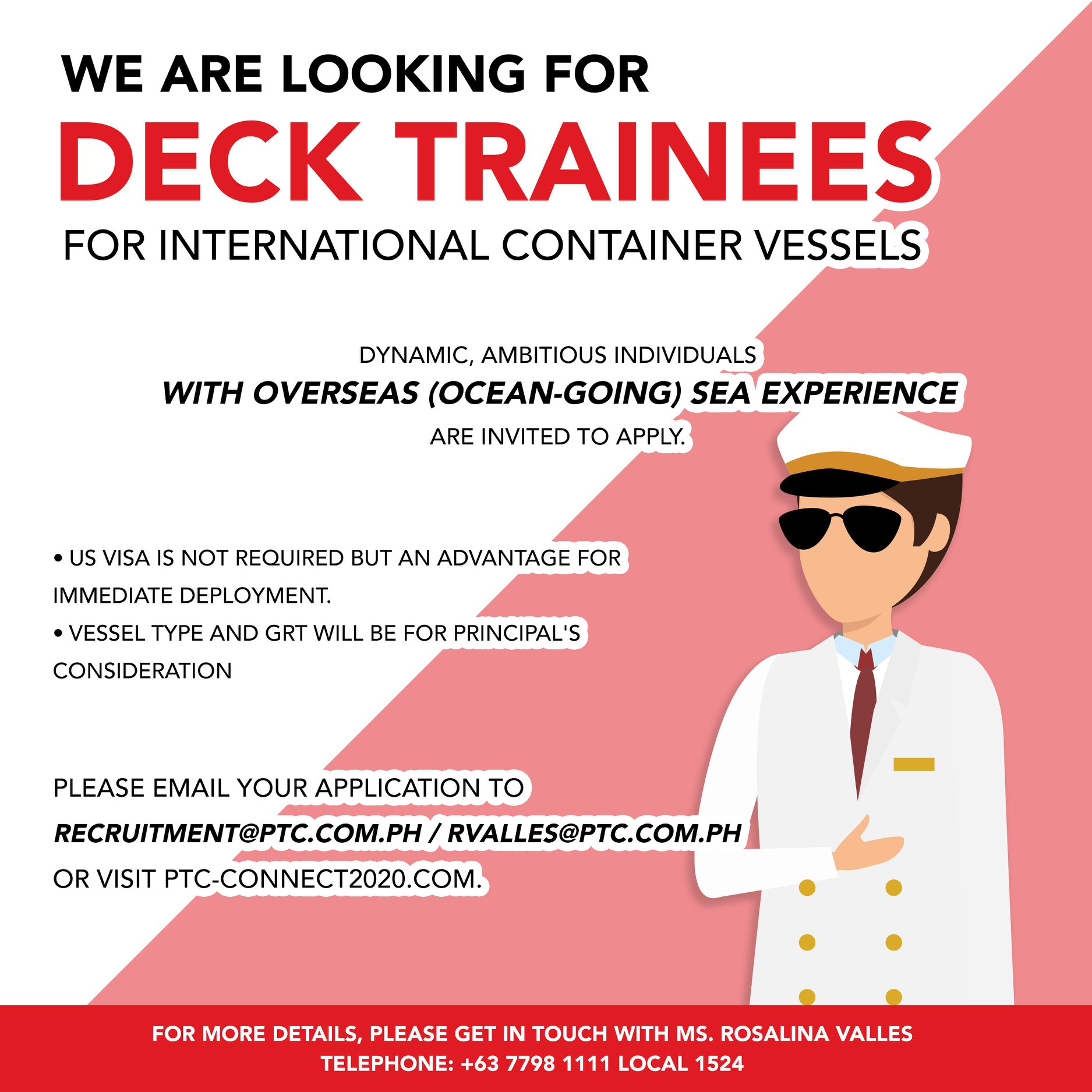 Careers - We are looking for Deck Trainees for international container ...