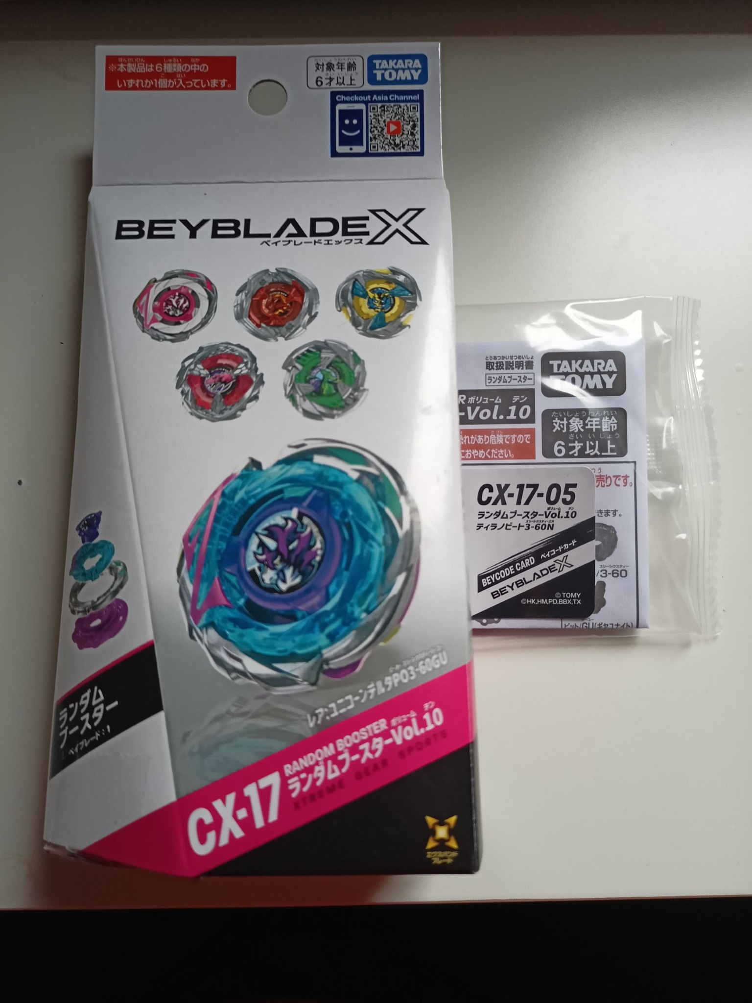 Pink Tyranno Beat 3-60 N Beyblade X CX-17-05 for sale