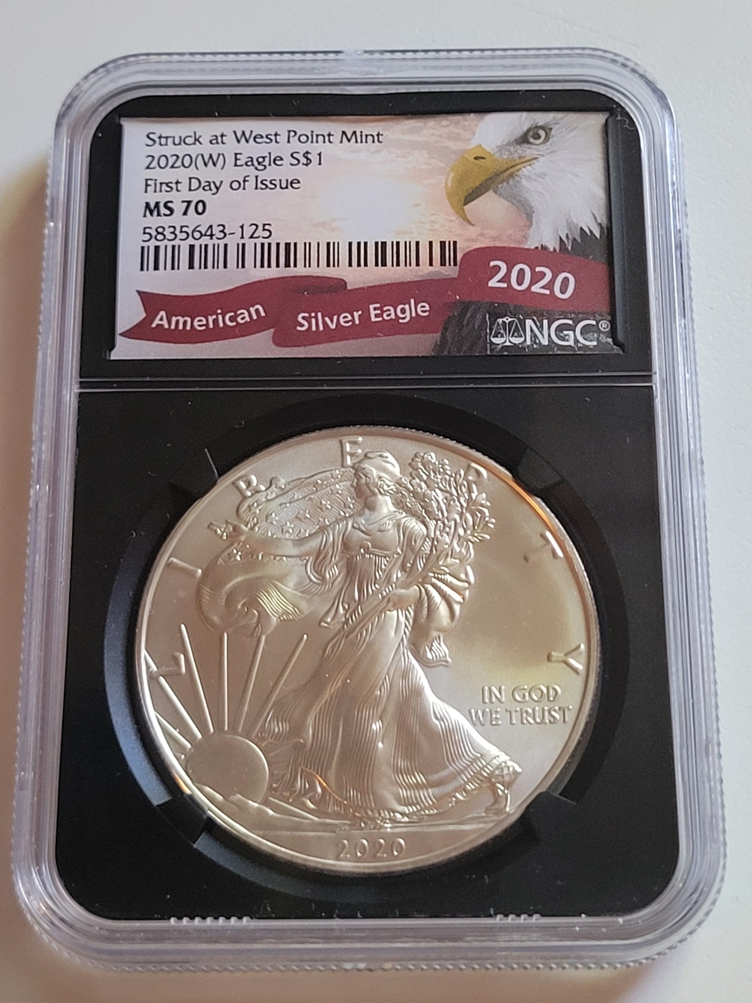 2021 ASE Eagle Landing MS70 T2 Coin for Sale