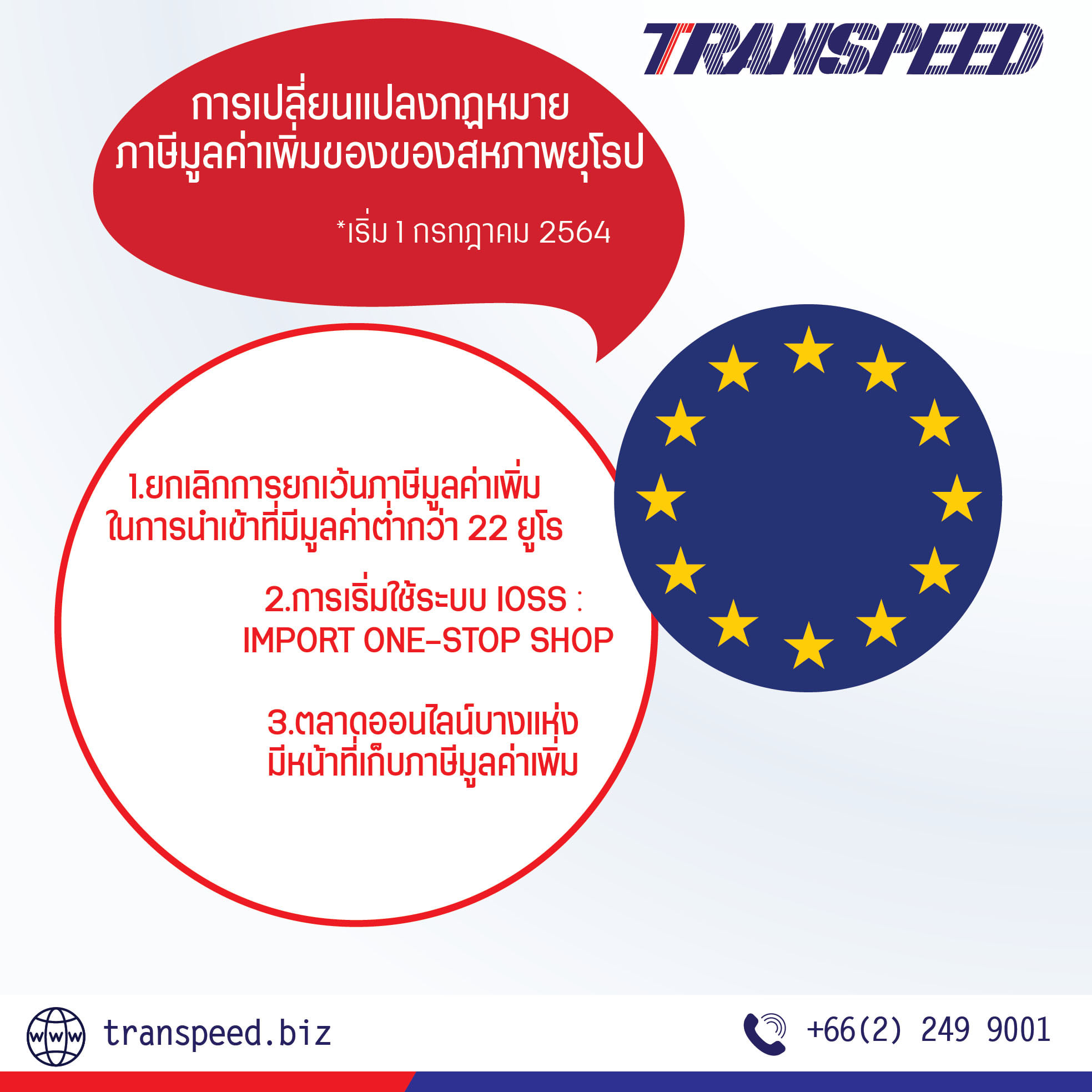 Transpeed บริการขนส่งสินค้าเร่งด่วนระหว่างประเทศ ครบวงจร