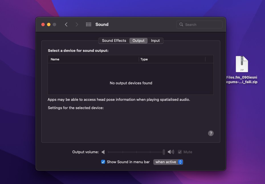 Why is my 2017 Mac Air on mute with Monterey 12.7.6?
