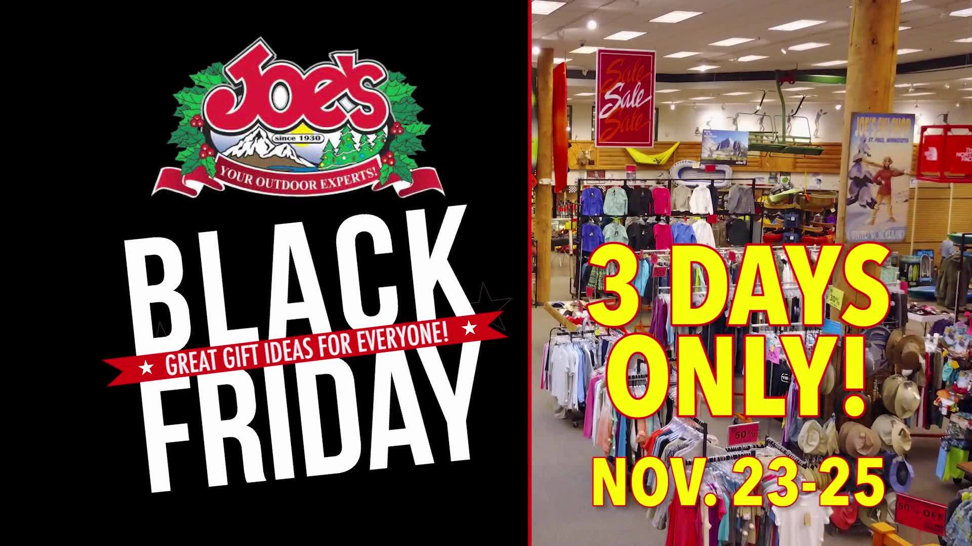 Black Friday Sale at Joe's Sporting Goods