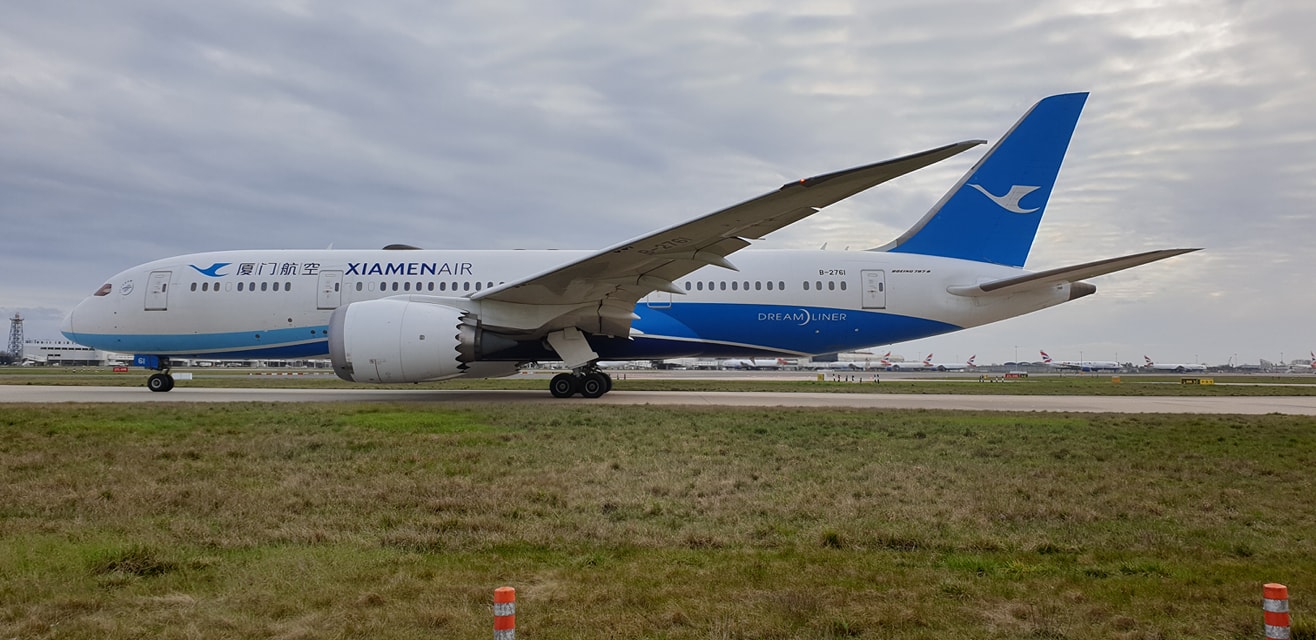 Xiamen Airlines Boeing 787-8 B-2761 Heathrow Airport 25-2-2021