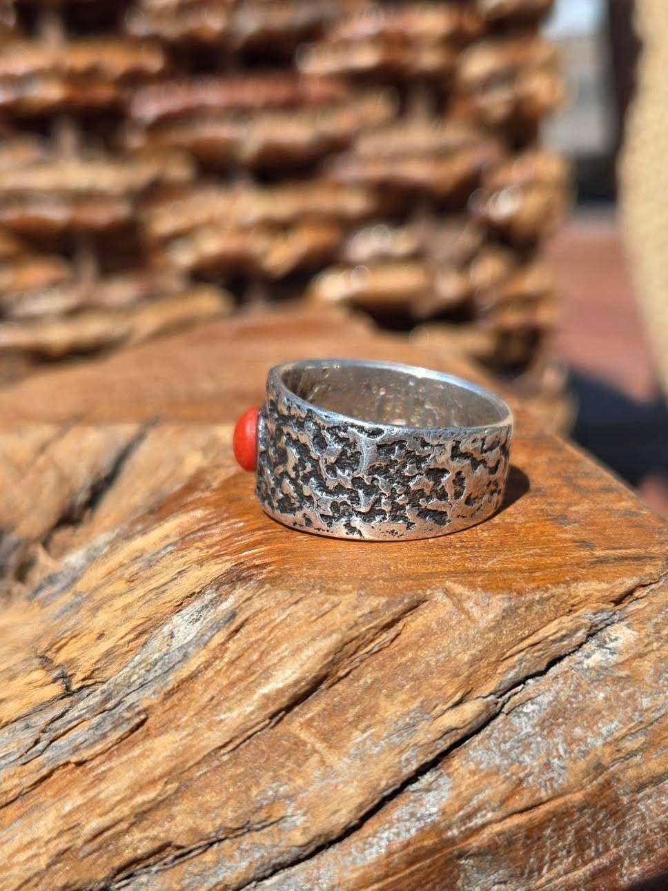 Hopi artist Joe Josytewa sterling silver roadrunner ring