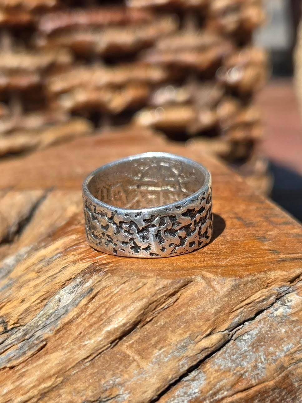 Hopi artist Joe Josytewa sterling silver roadrunner ring