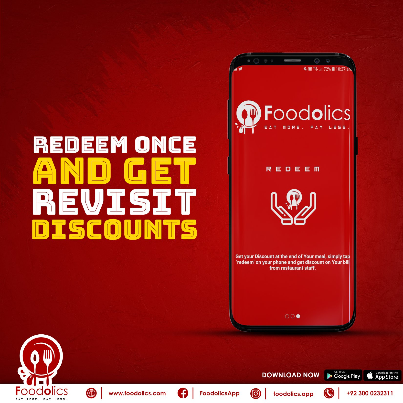 Foodolics Pakistan With Foodolics You Can Get Discounted Food Every Time You Visit Restaurant By Redeeming Discount From App Just Redeem Once And Get Discount Every Time You Visits Restaurant