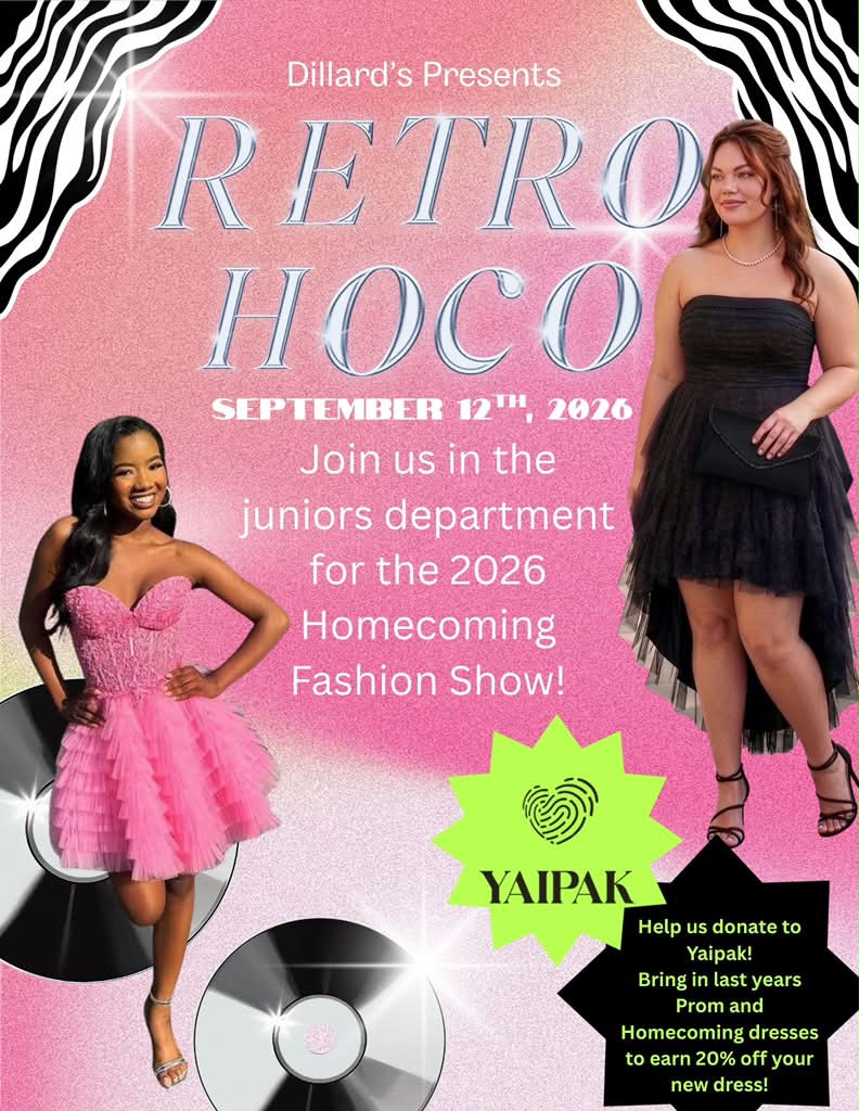 Dillard's homecoming dress donation event