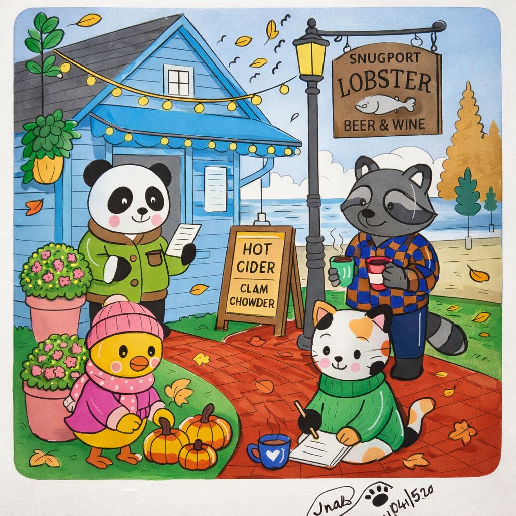 From Cozy Autumn Days Coloring Book by Krista Welz and colored