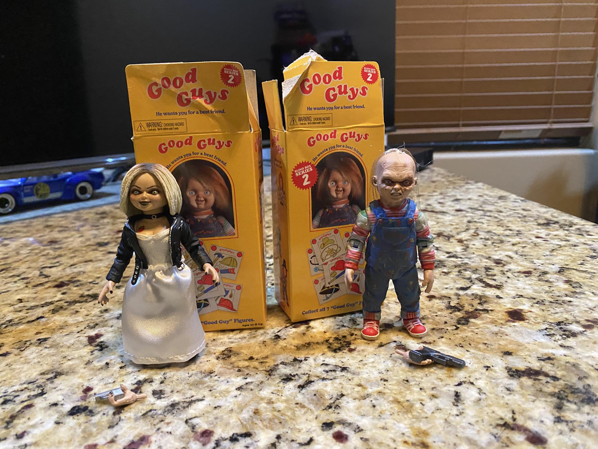 My first two Chucky blind box series 2 figures, got Old Man Chucky