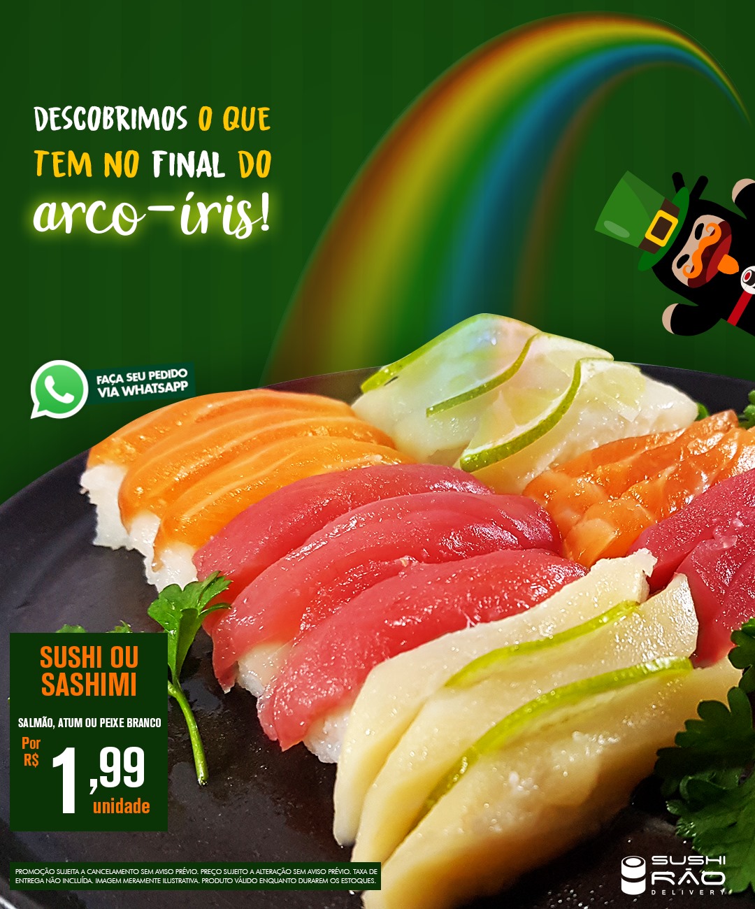Sushi Rão - Brasil - Sorte e Sushi para todo mundo! ☘️🍣 # ...
