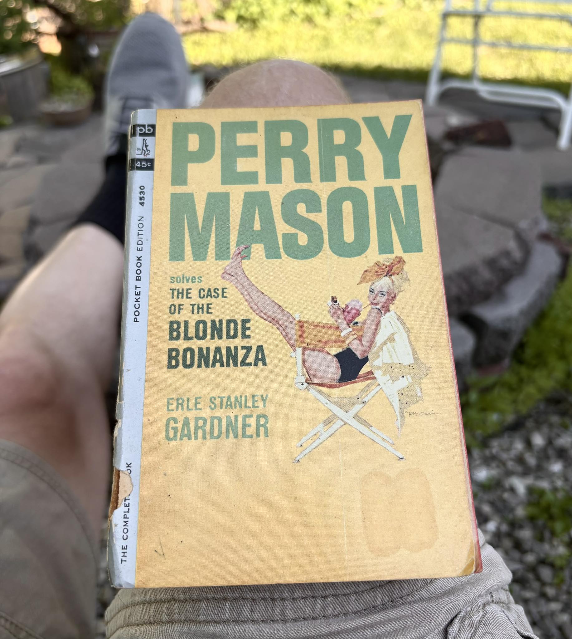 Erle Stanley Gardner book collection on bookshelves