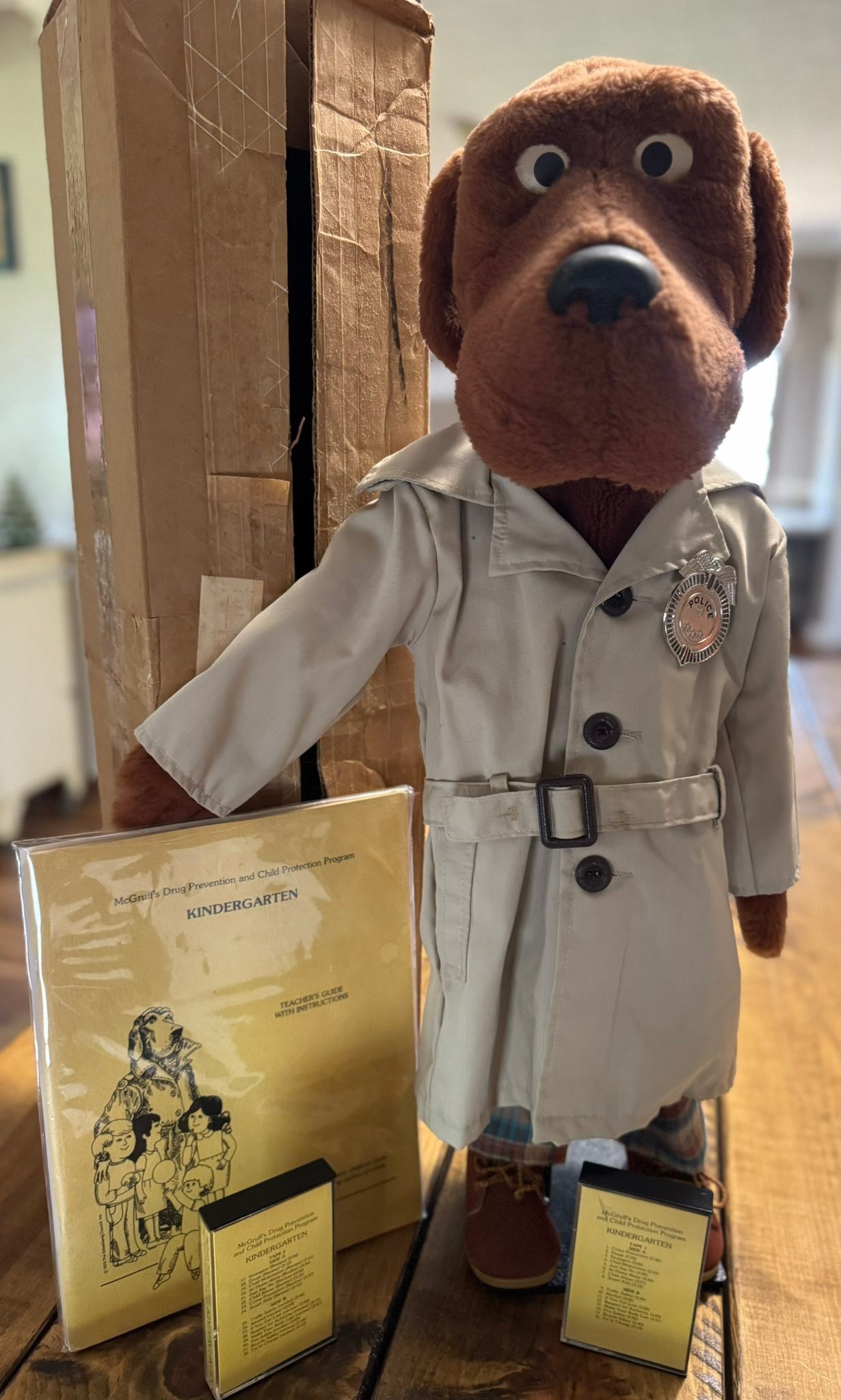 Rare 1984 McGruff toy with original clothing and accessories