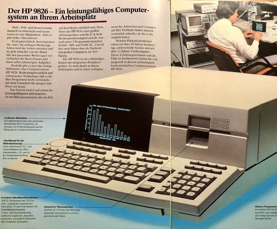 AT80 HP 9826 computer system for engineers