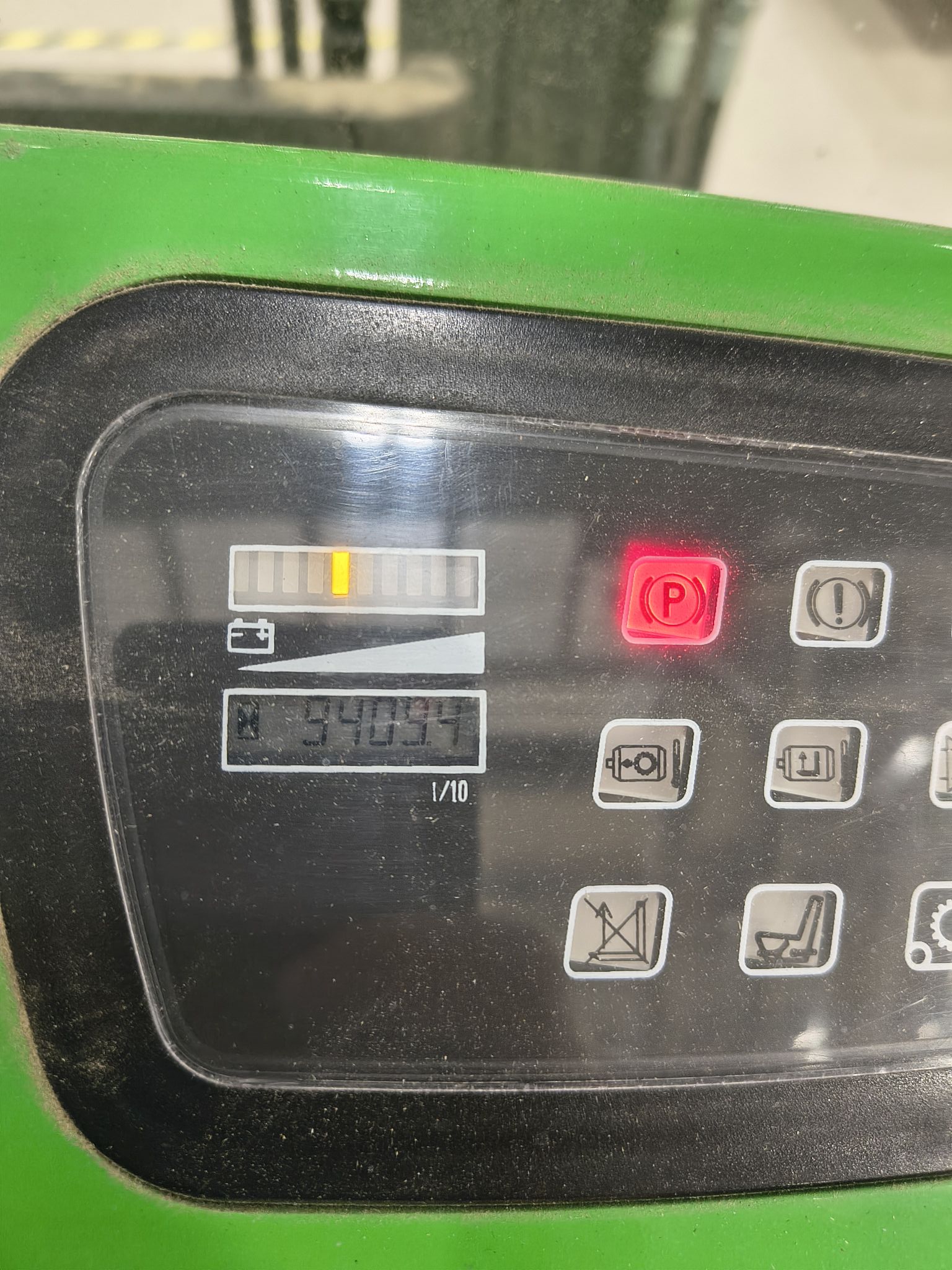 Hour meter reads 94094 while working late