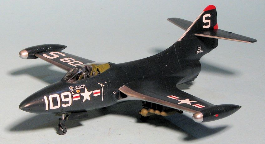 HobbyBoss 1/72 F9F-2 Panther model of VF-61 Jolly Rogers