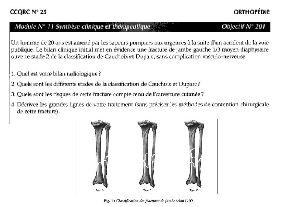 Cabinet medical - CORRIGÉ 1.Radiographie de jambe de face et de profil ...
