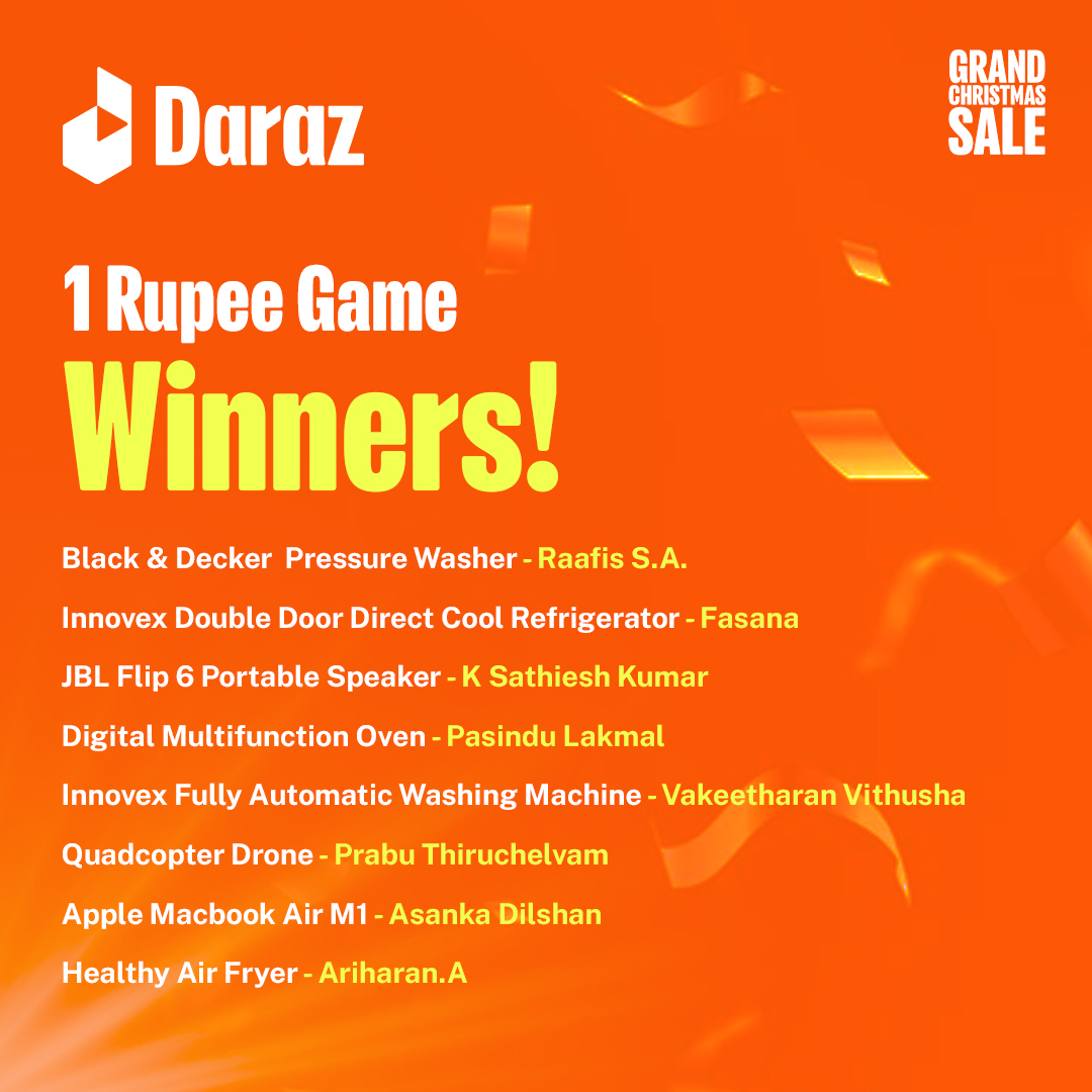 Congratulations to the winners who... - Daraz Online Shopping