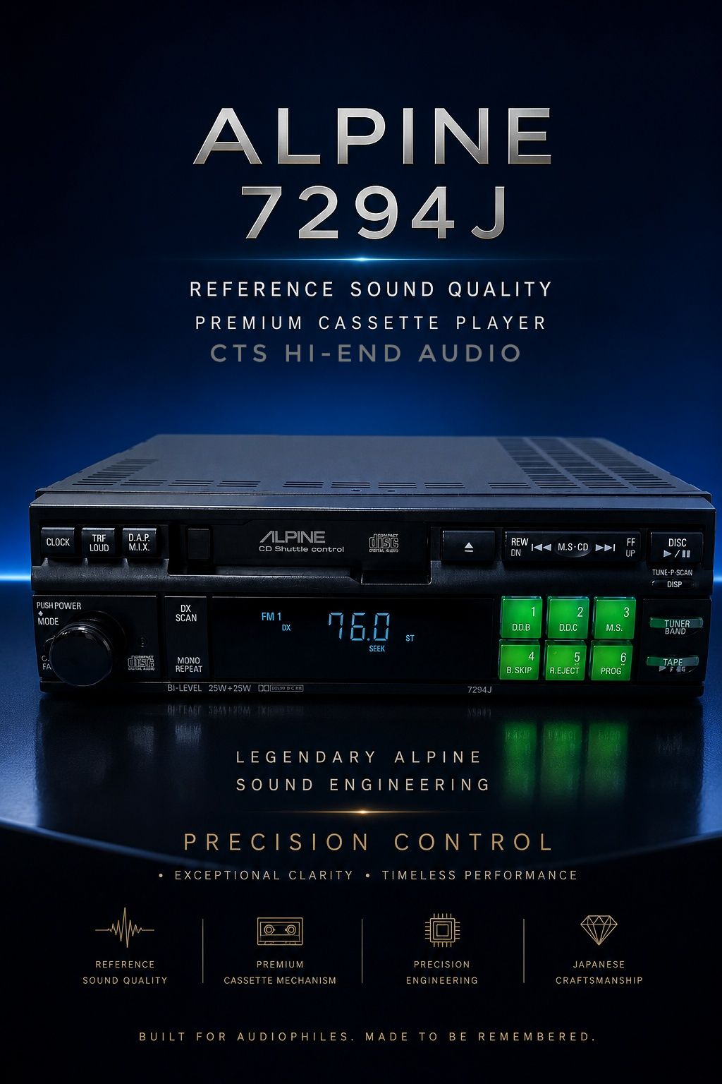 ALPINE カーオーディオ 7294J Coming Soon — ALPINE 7294J, a Legendary Sound System
