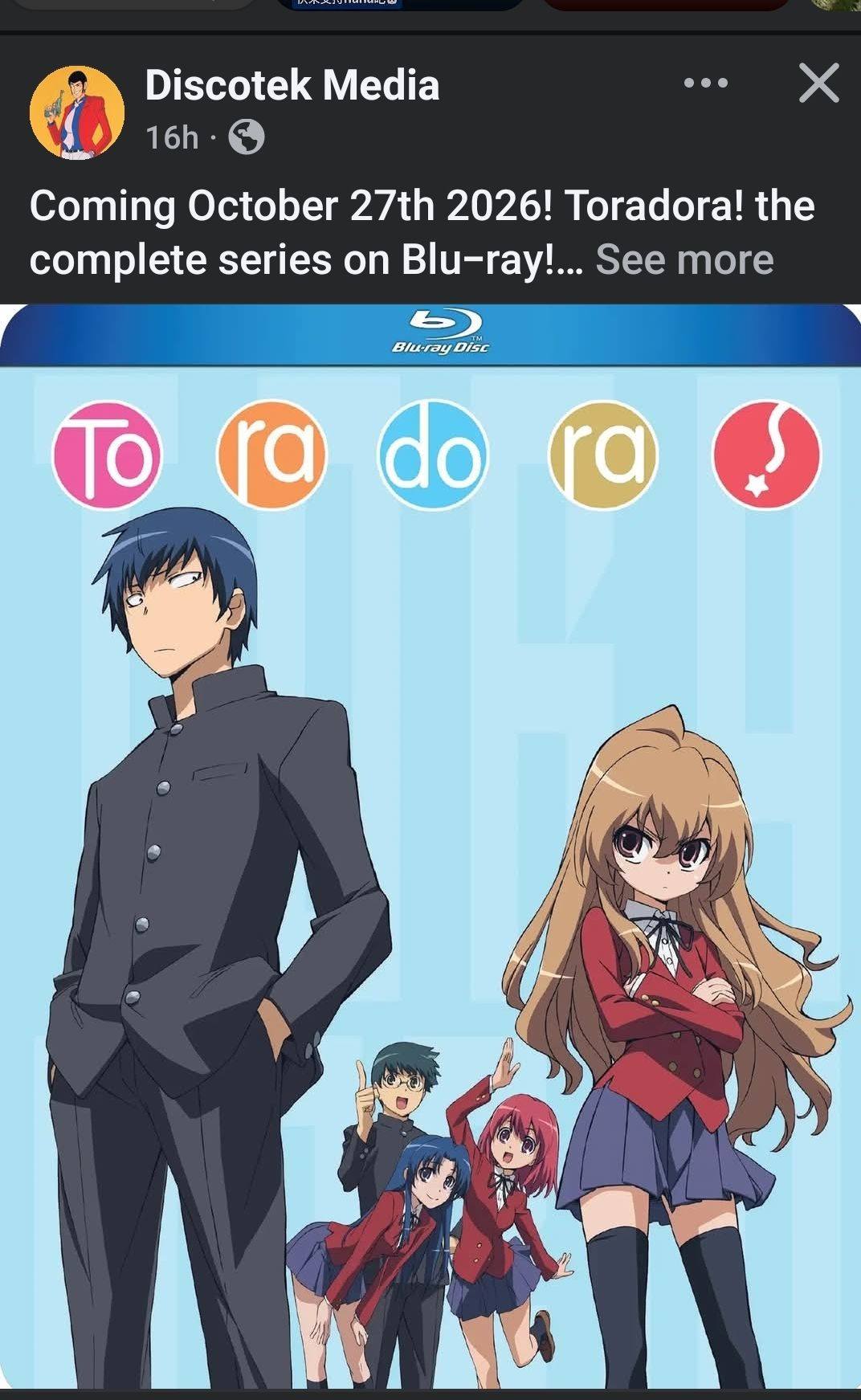 Yes! Discotek out here treating anime fans right