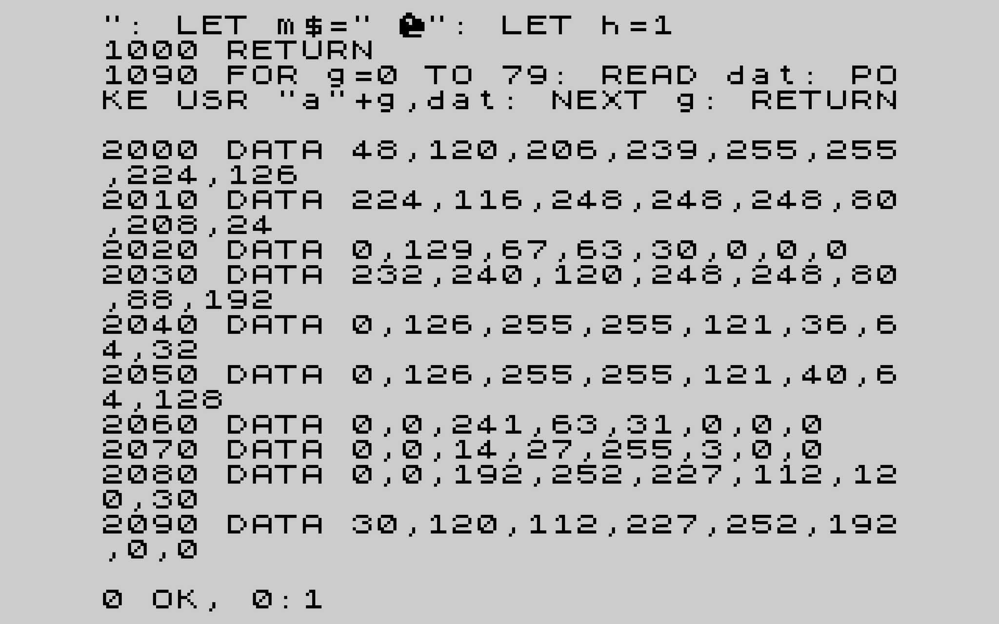Dino Jump ZX Spectrum code update with improved animations and