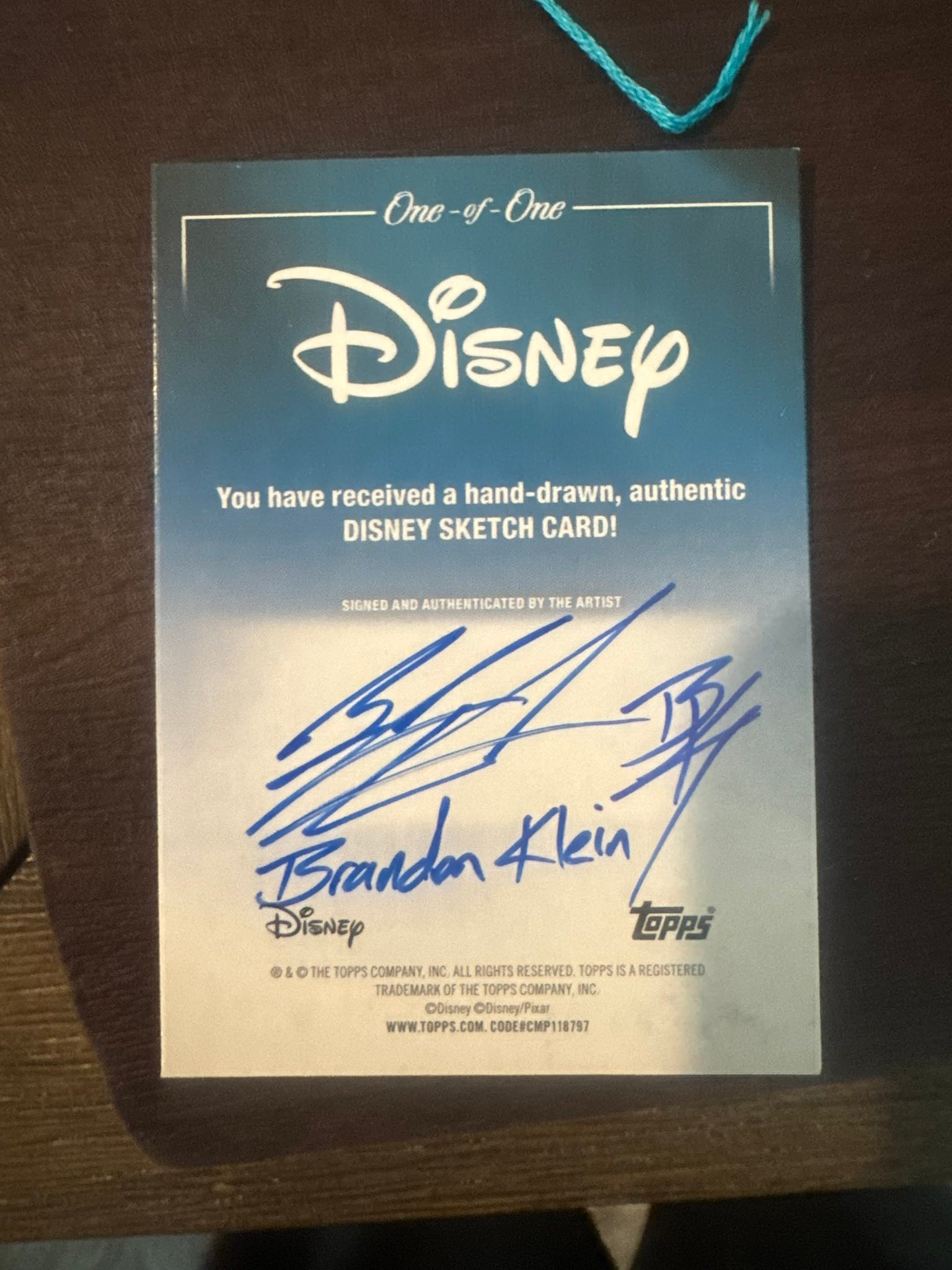 2026 Topps Disney Chrome 1 of 1 Mickey Mouse sketch card for sale