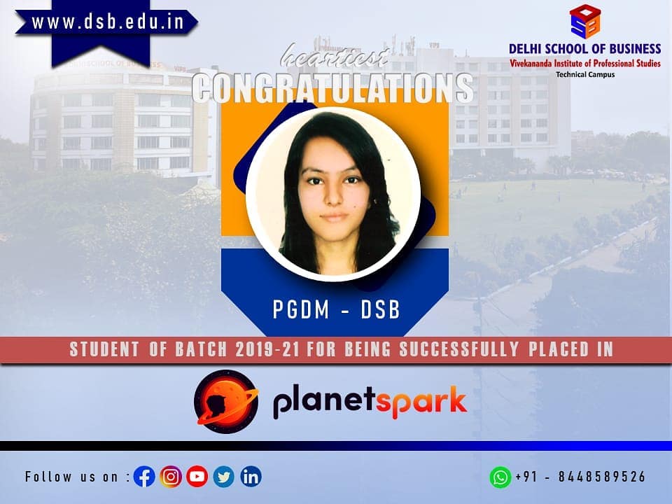 DSB - Delhi School of Business congratulates you on your successful ...