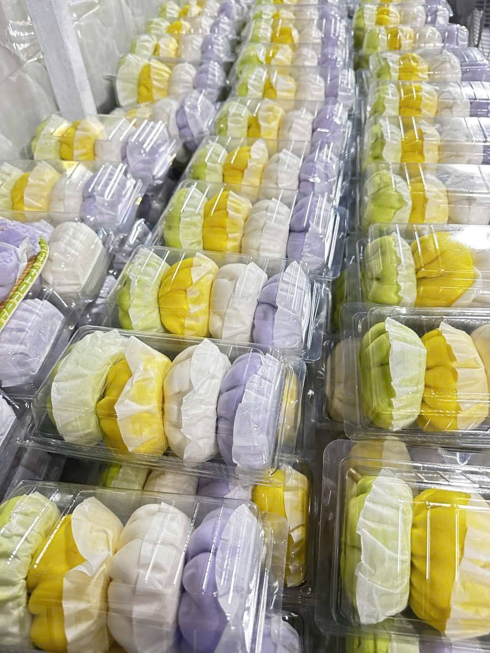 Bánh bao ngọt 4c ( nhân đậu xanh, đậu đỏ, cốm, khoai môn) #45k/1Hop/4c