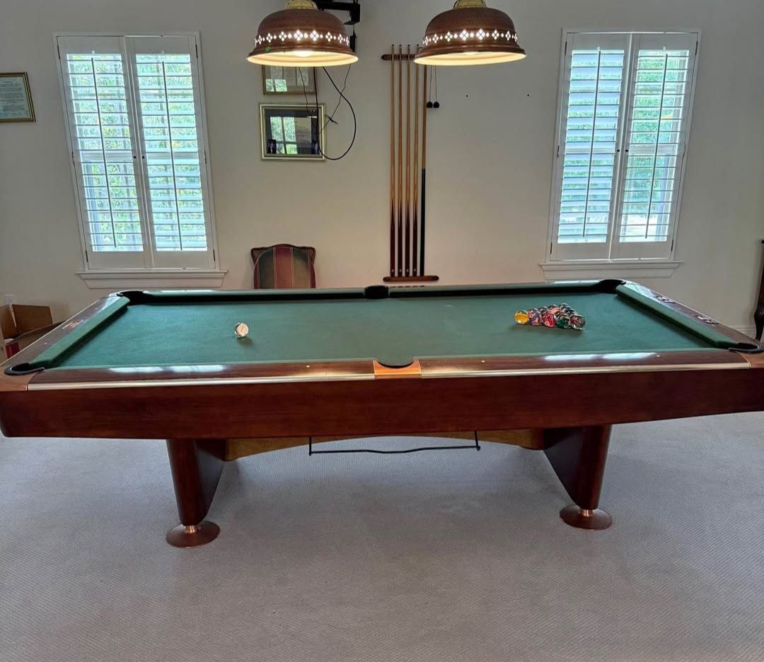 New gold crown 3 pool table setup