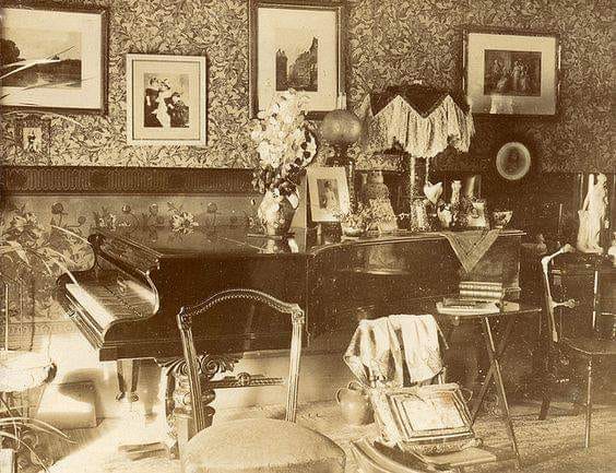 Victorian home parlors for middle-class and upper-class